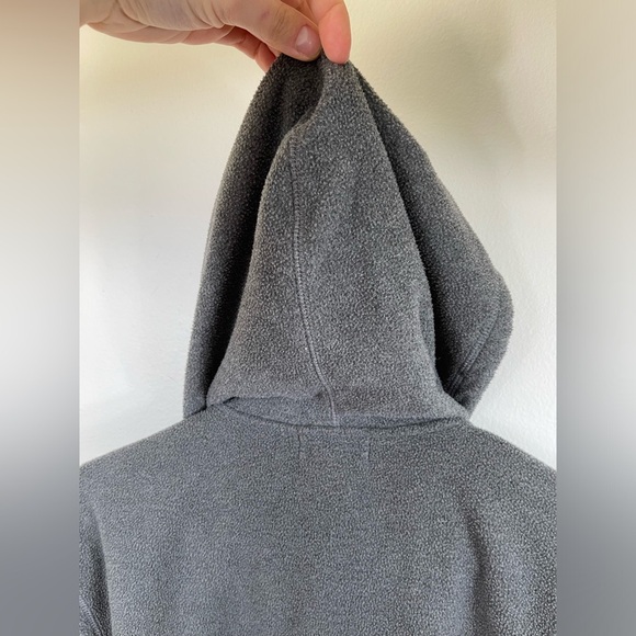 Gray Hooded Jacket Fleece Button Closure Women by Lauren Ralph Lauren Size L - Picture 14 of 15